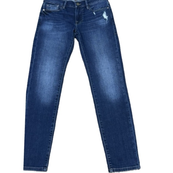 👖✨ FRAME Le Garçon Boyfriend Jeans | Distressed Mid Rise Ankle Cigarette, Sz 24 - Picture 1 of 4